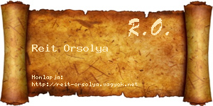 Reit Orsolya névjegykártya