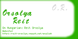 orsolya reit business card